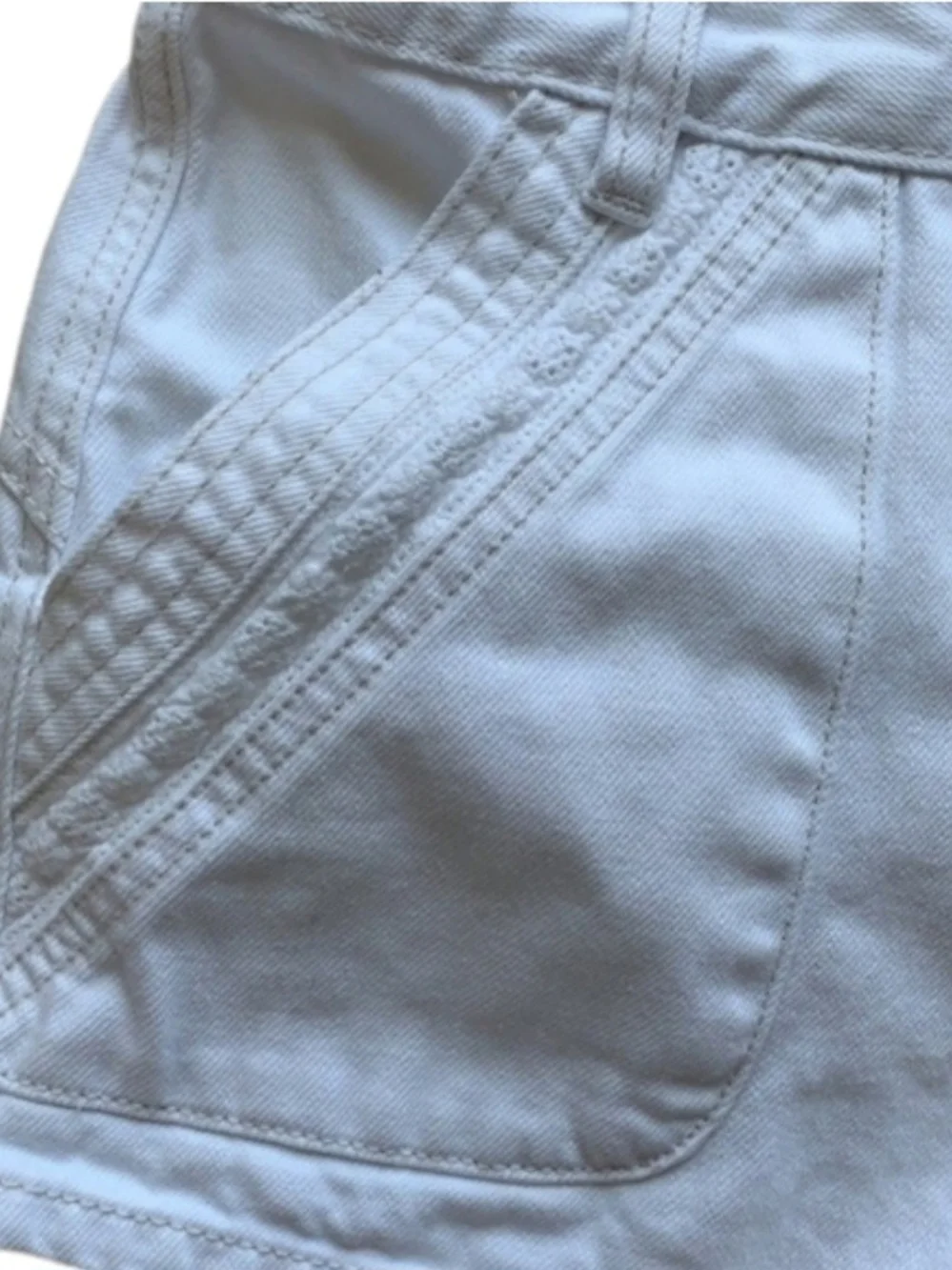 Free People White High-Rise Denim Cutoff Shorts